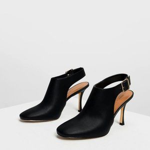 BRAND NEW Black Slingback Ankle Boots